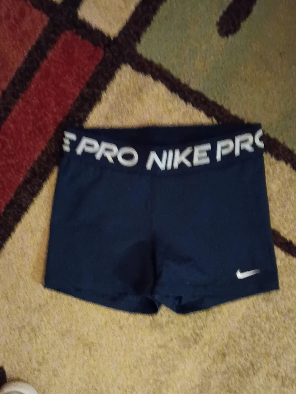 Nike Pro Women's Dark Blue Compression Bike Shorts Size Medium